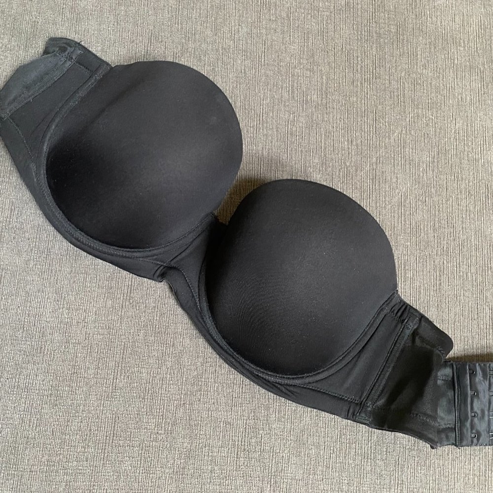 Black Red Carpet Full Figure Underwire Strapless Bra 36DDD/36F - Never Worn!
